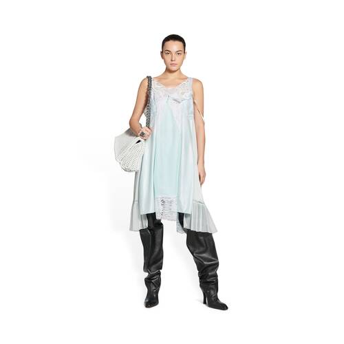 patched slip dress 