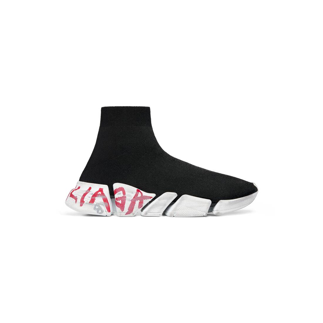 Balenciaga Recycled Speed Trainer Sneaker 'Red Black' Sz 40 / 7
