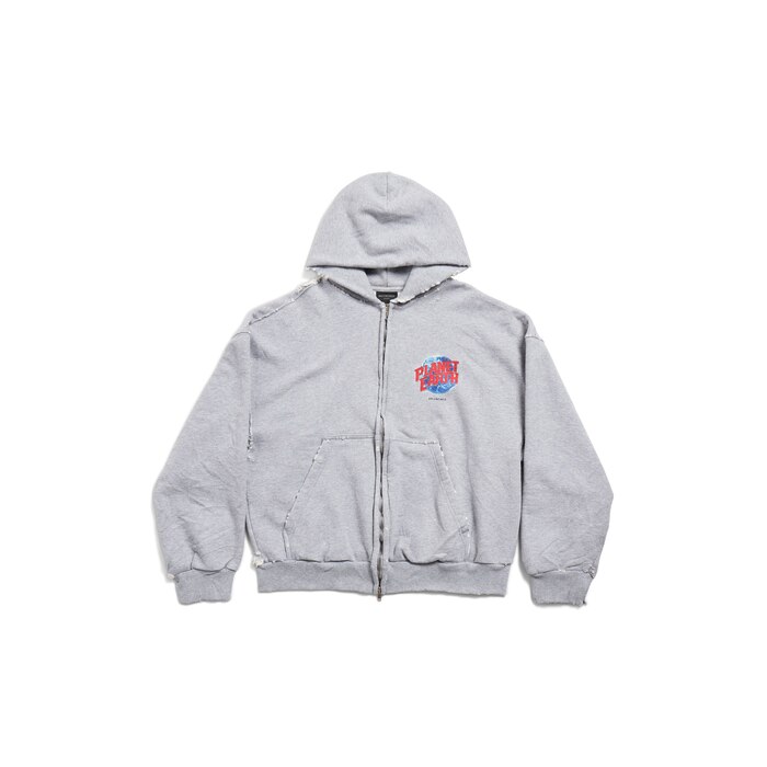 planet earth zip-up hoodie regular fit