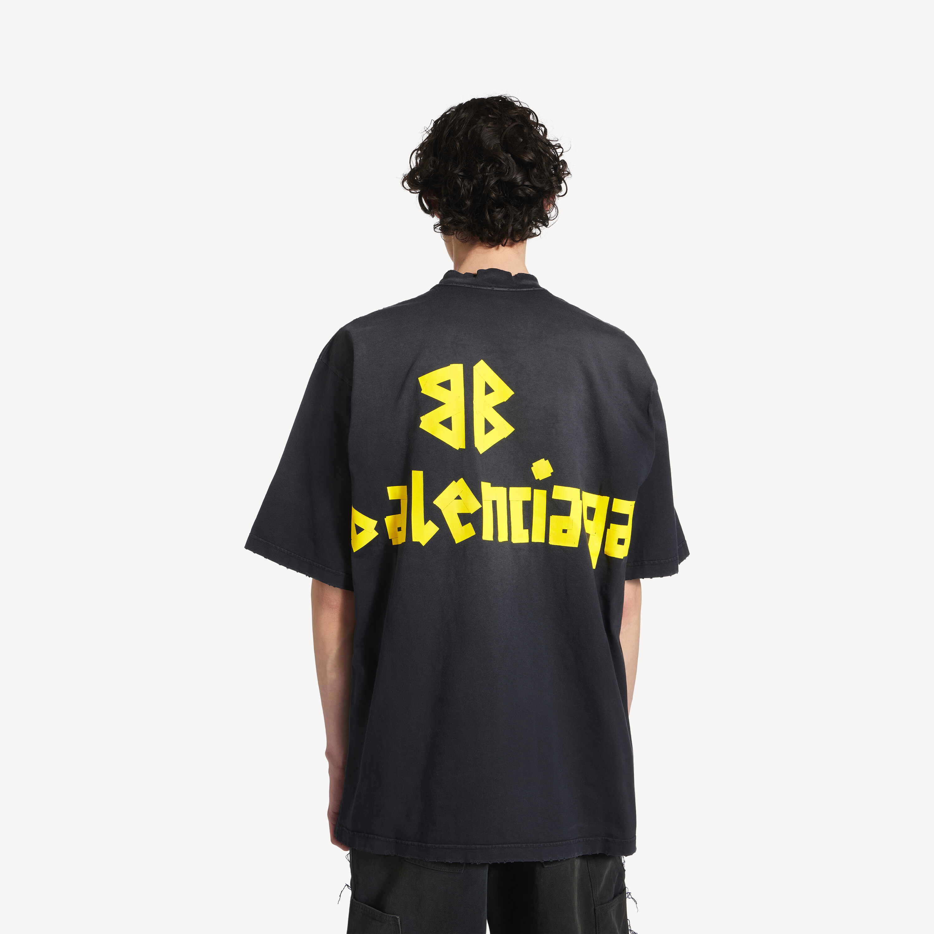ド*ク様 BALENCIAGA ブラック Tシャツ 多言語ロゴ メンズ's Balenciaga T Shirts 2025 | Luxury T Shirts For Men