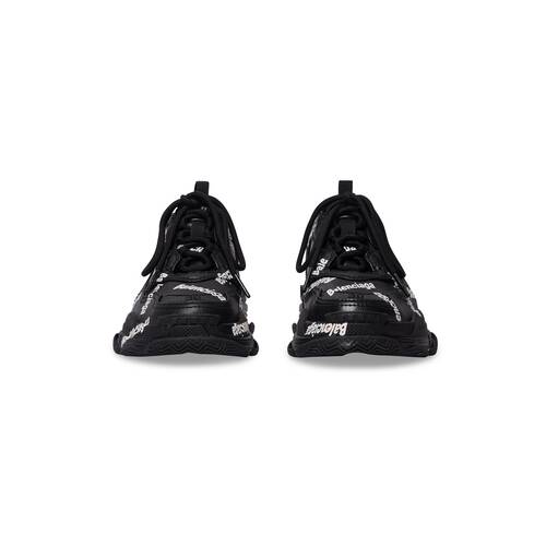 Kids - Triple S Logotype Sneaker in Black | Balenciaga US