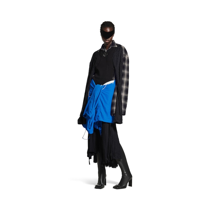 patched layered ドレス