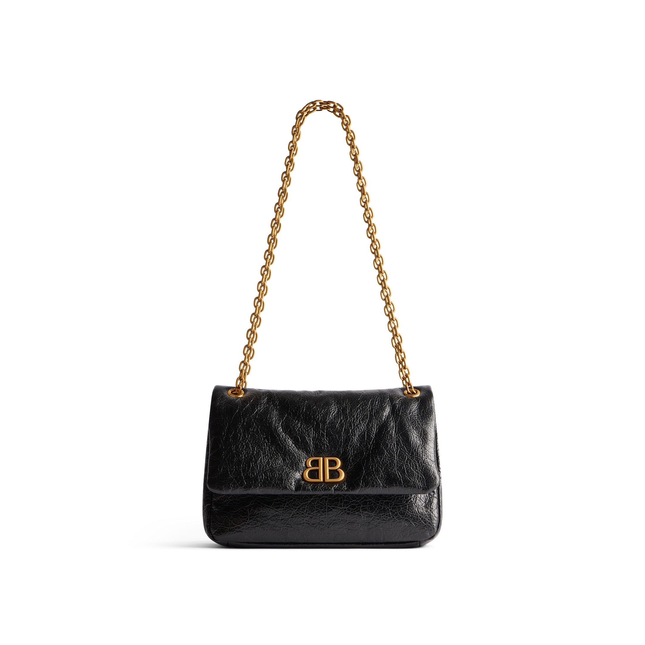 Balenciaga Monaco Mini Bag - Black - Woman - Calfskin