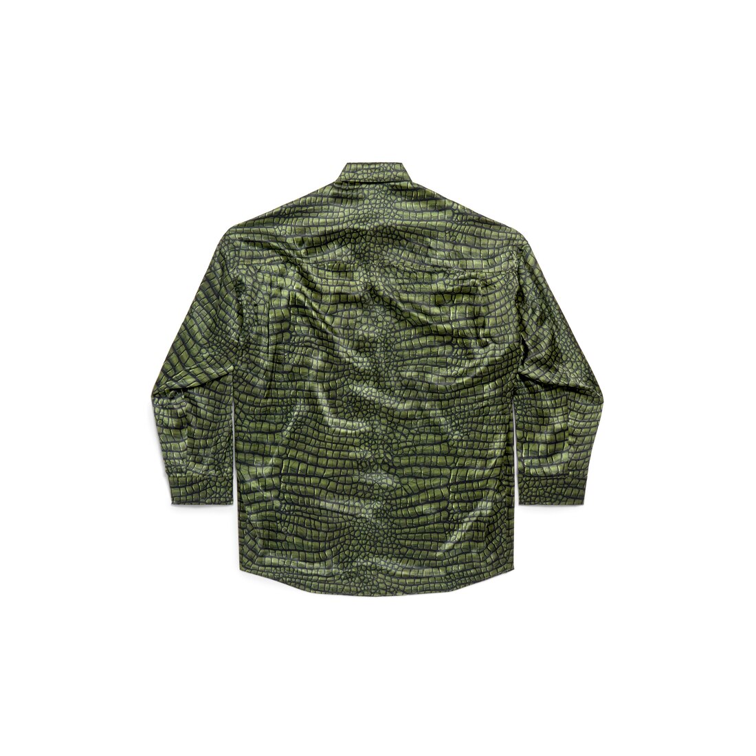 Balenciaga Cocoon Shirt Green Woman S Silk Contains Non Textile Parts Of Animal Origin