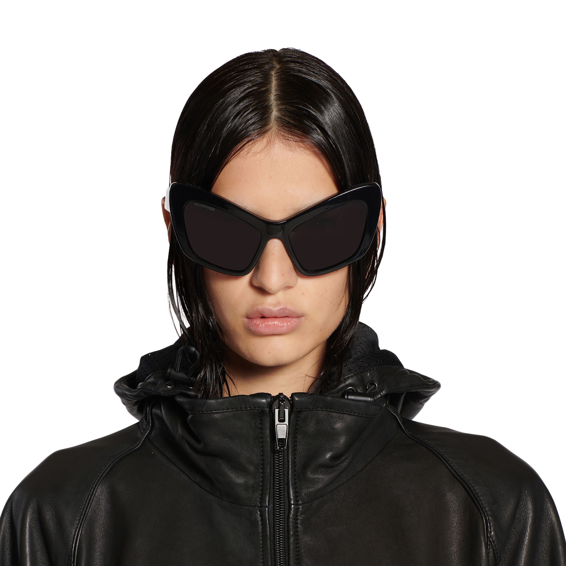 Women's Monaco Cat Sunglasses in Black Balenciaga US