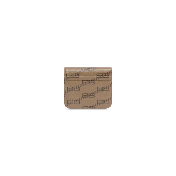 signature flap coin and card holder bb monogram coated canvas 