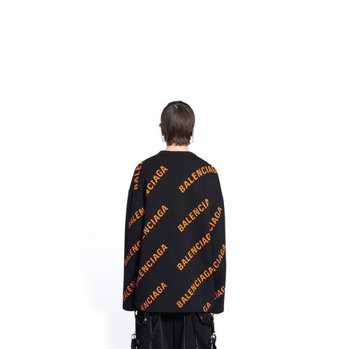 year of the tiger allover logo sweater
