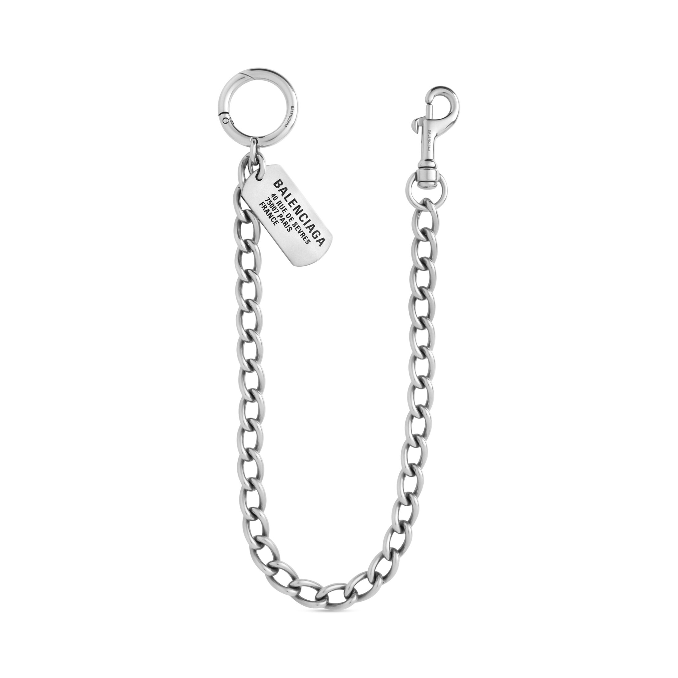 Balenciaga Tags Trouser Chain - Silver - Unisex - Brass, Zamak