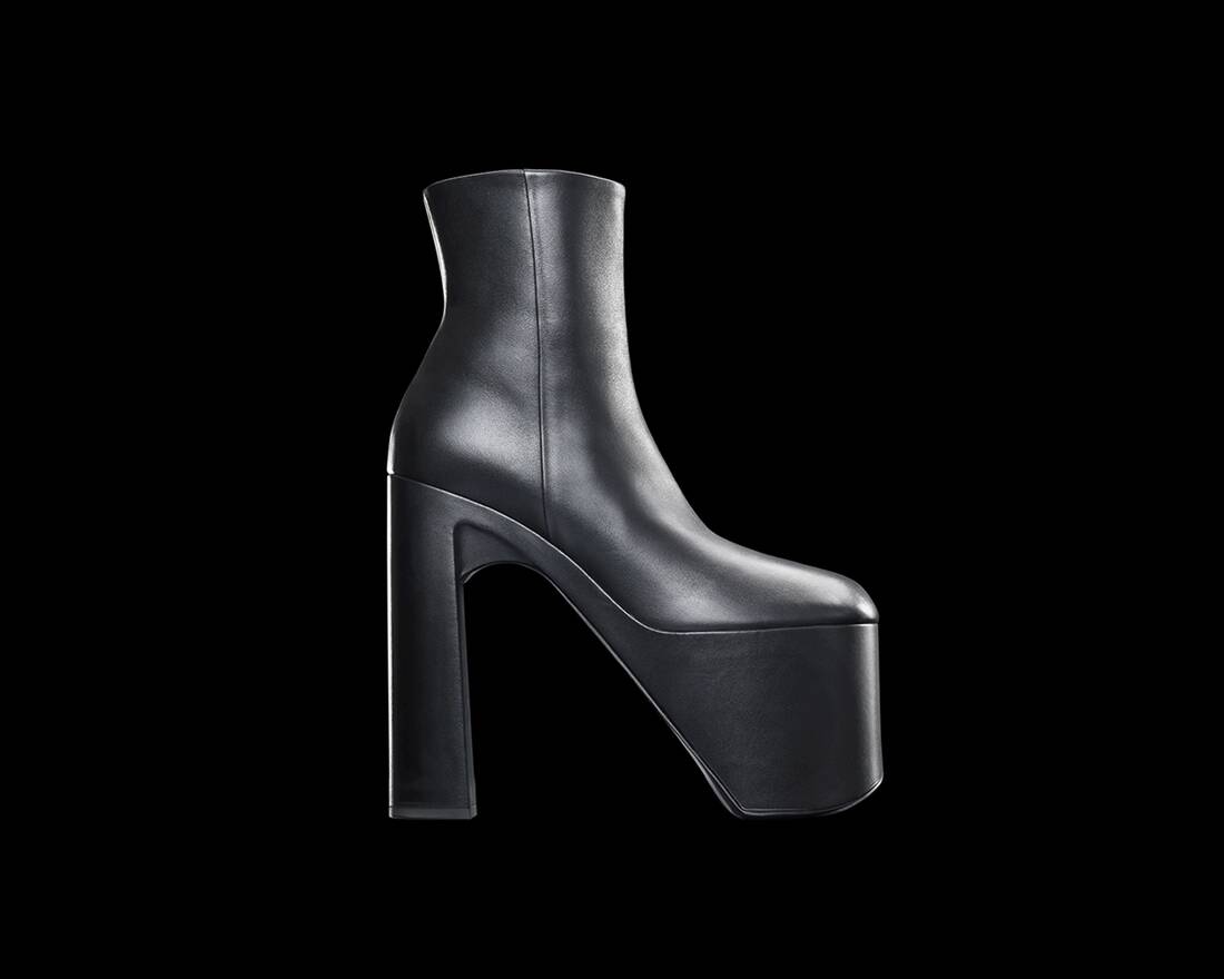 Black Ankle Boots Women Shoes Platform High Heel Booties