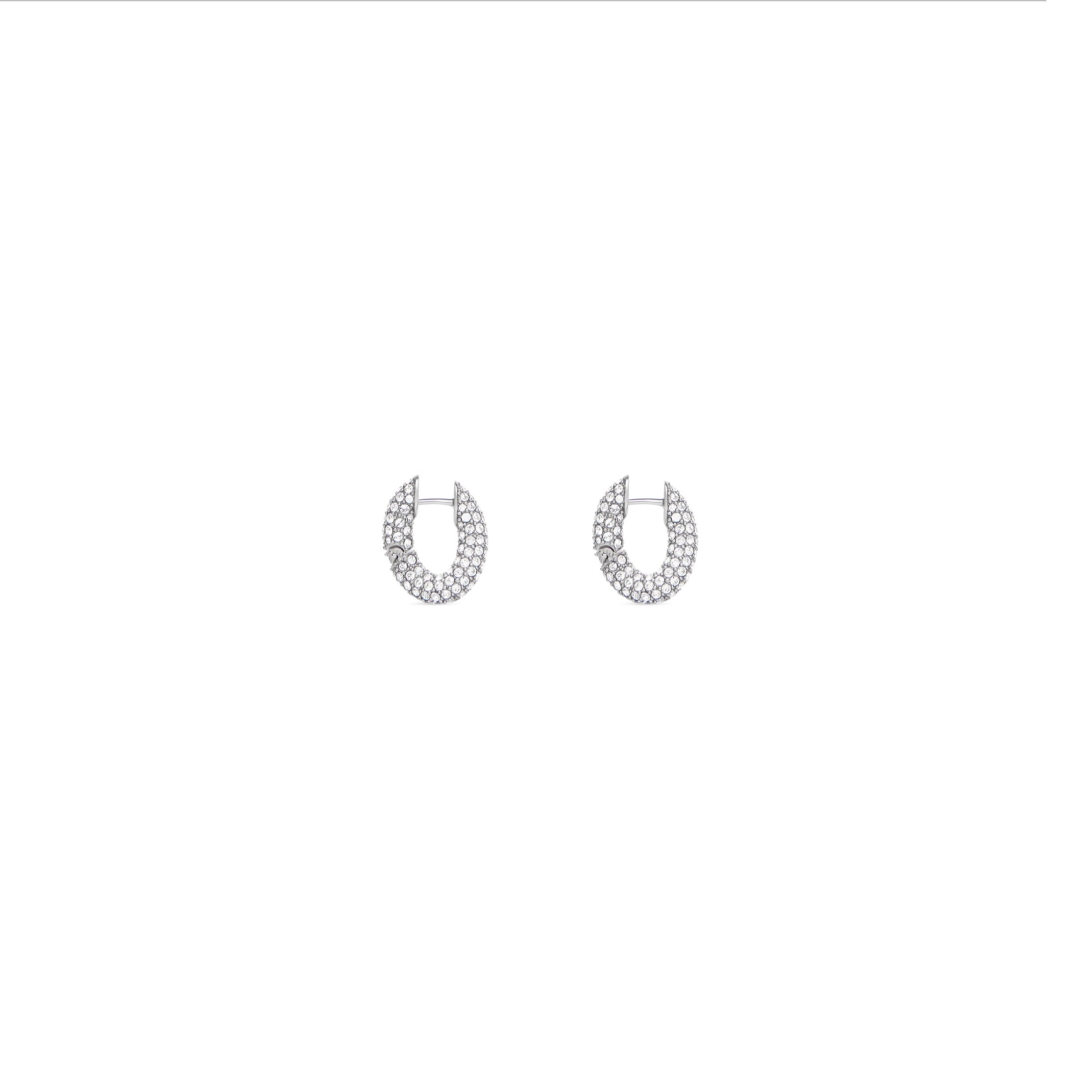 Balenciaga Loop XXS Earrings - Silver - Women's - Brass, Glass