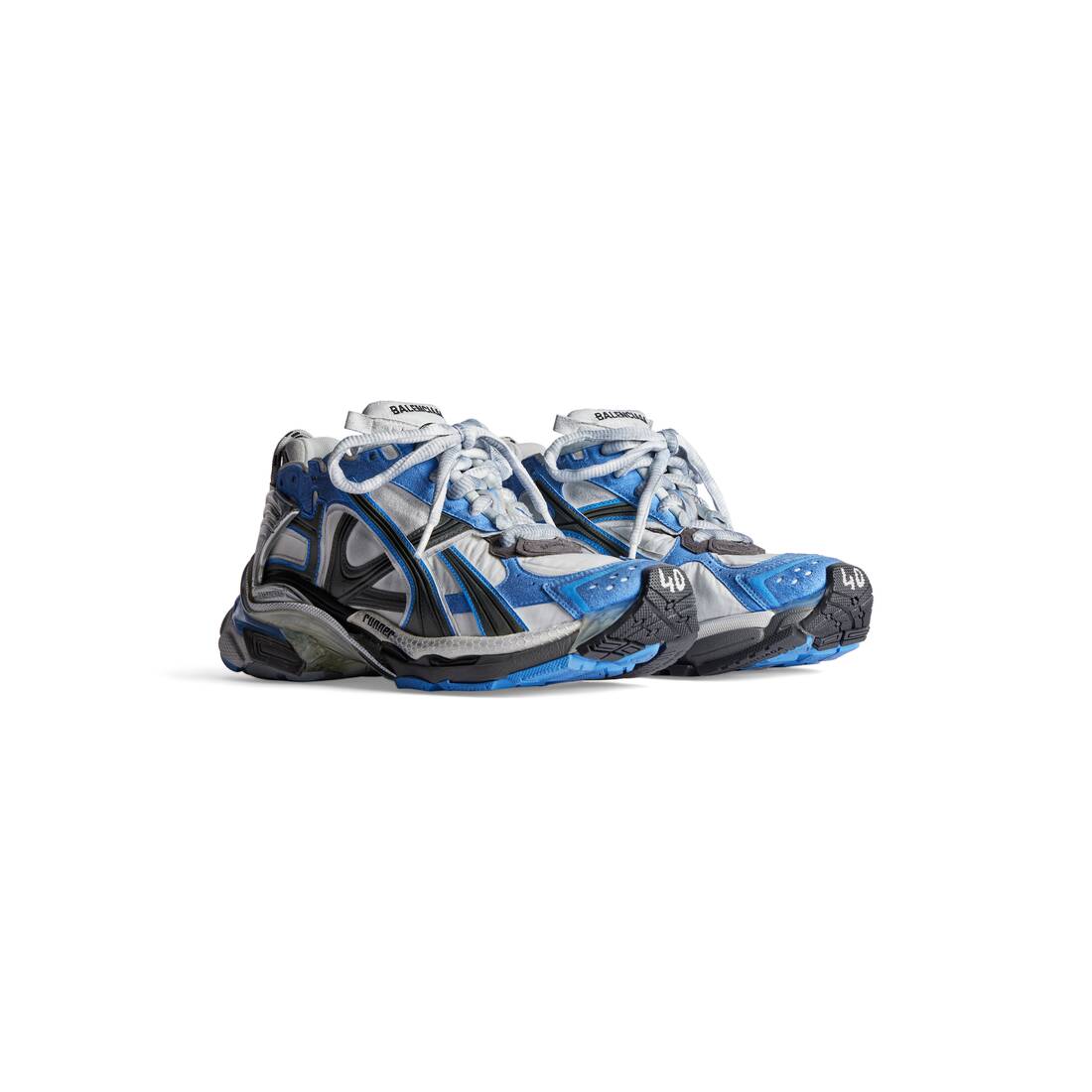 Men's Runner Sneaker in Blue/white/grey