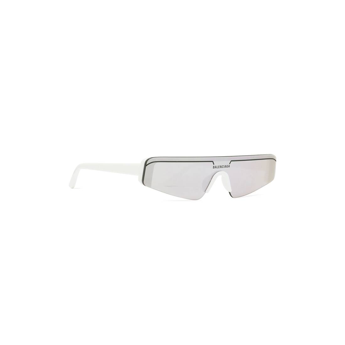 basen Produktionscenter bitter Ski Rectangle Sunglasses in White/silver | Balenciaga US