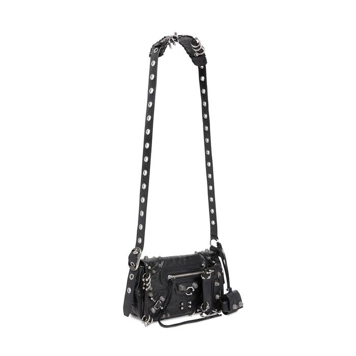 le cagole xs flap bag with piercings