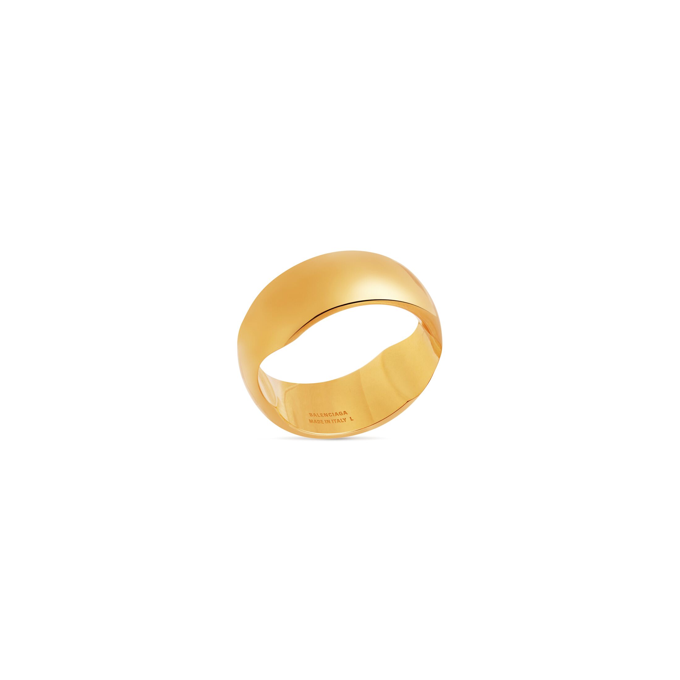 Balenciaga Maxi Band Ring - Gold - Woman - L - Brass