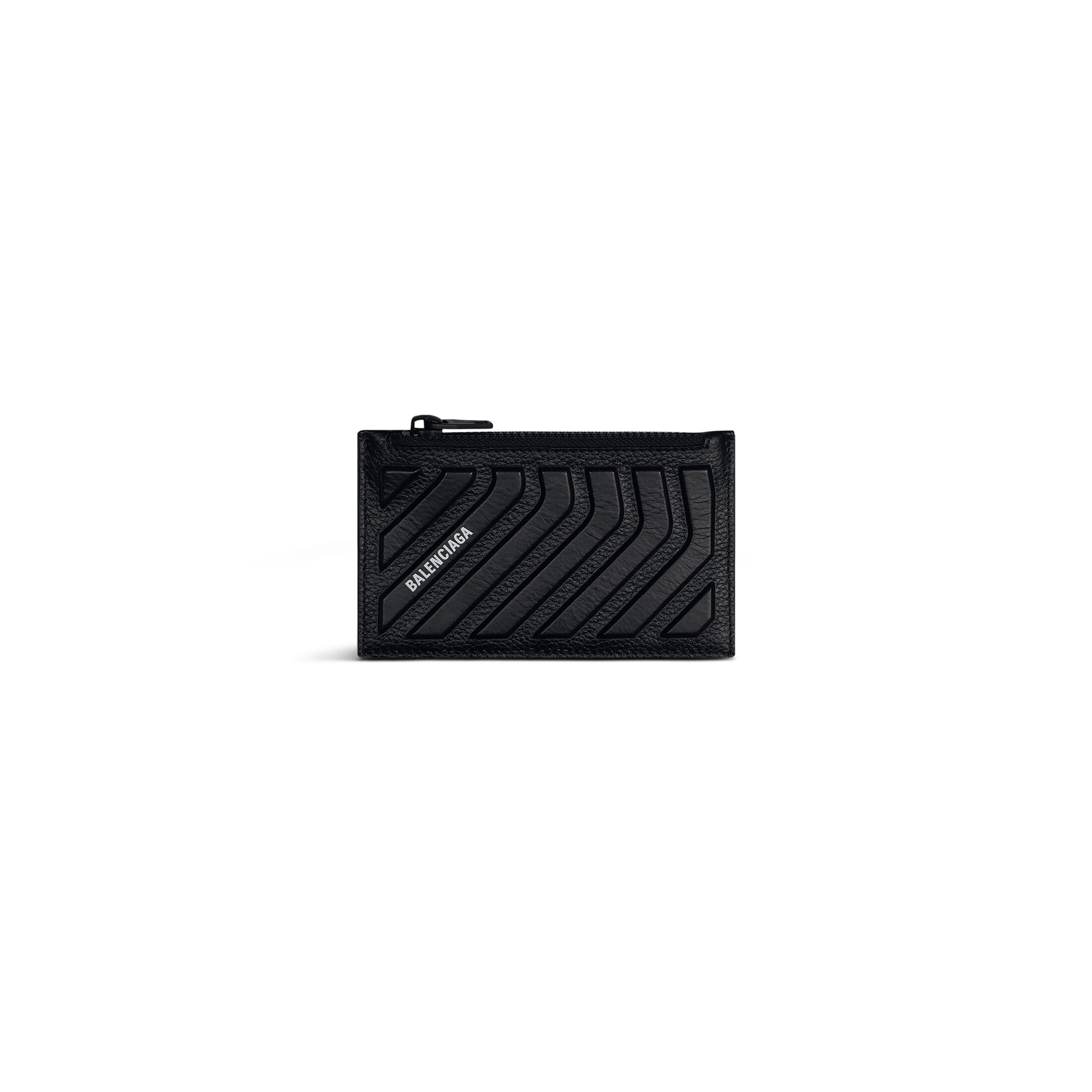 Balenciaga Car Long Coin And Card Holder - Black - Man - Calfskin, Polyester