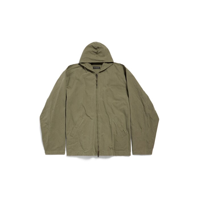 hooded zip-up jacket