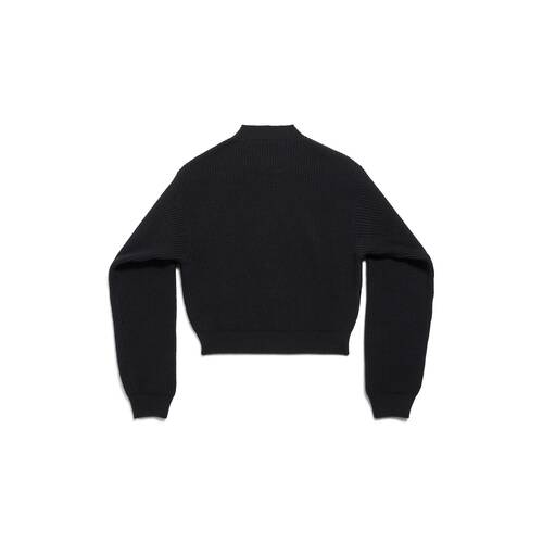 patch cropped sweater