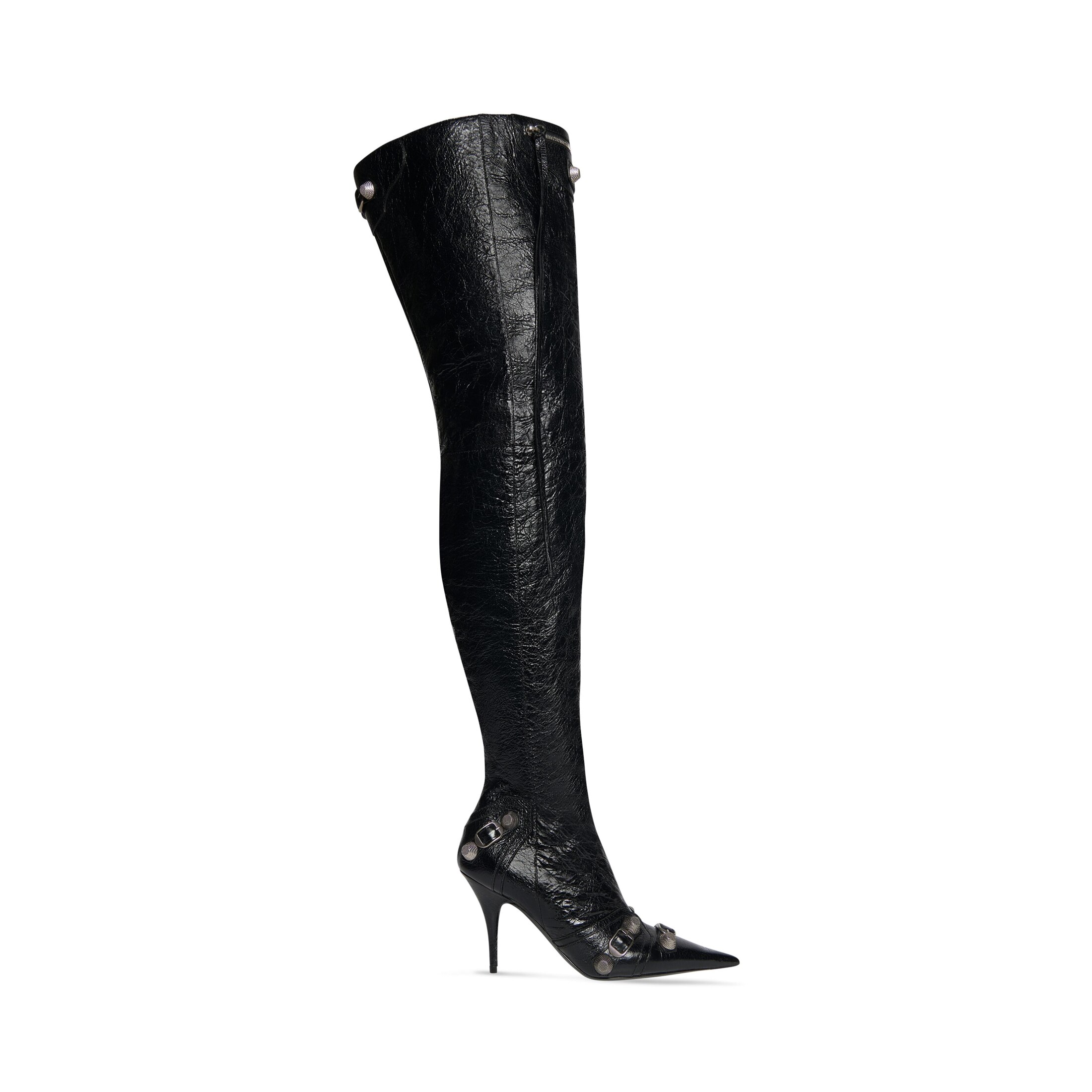 Balenciaga Cuissarde Cagole 90 mm - Noir - Femme - 41 - Cuir D'Agneau