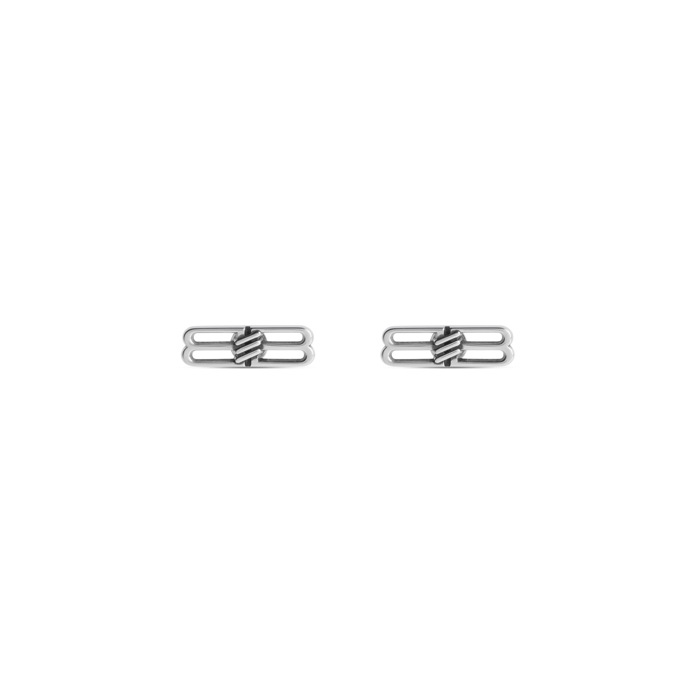 Balenciaga BB Icon earrings - Silver - Man - Brass