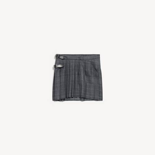 pleated mini skirt