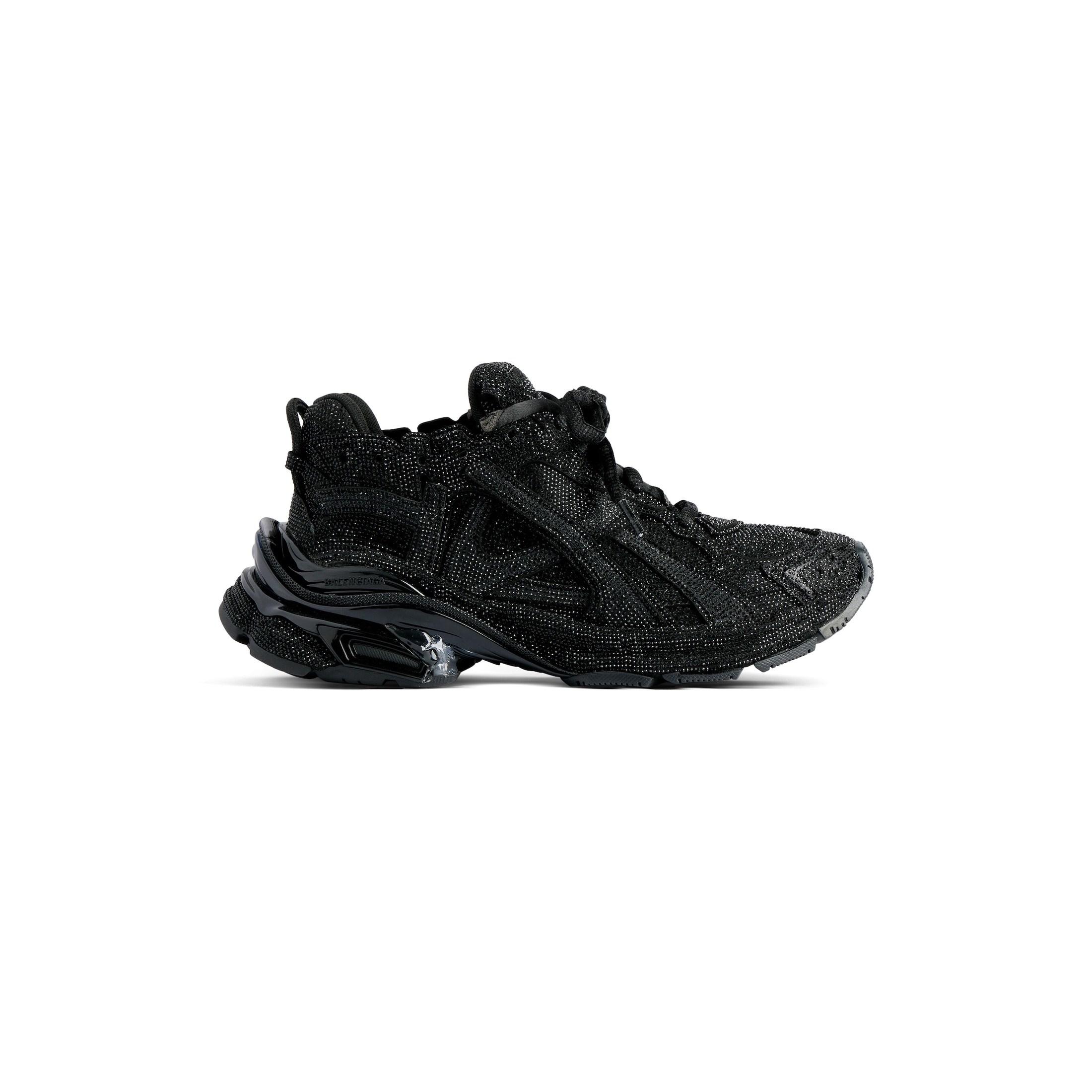 runner sneaker with rhinestones
