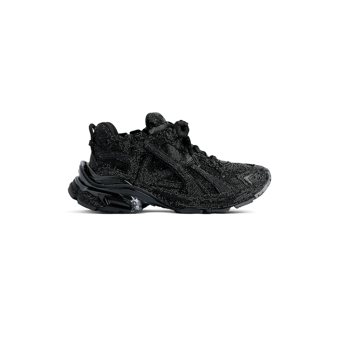runner sneaker mit strasssteinen