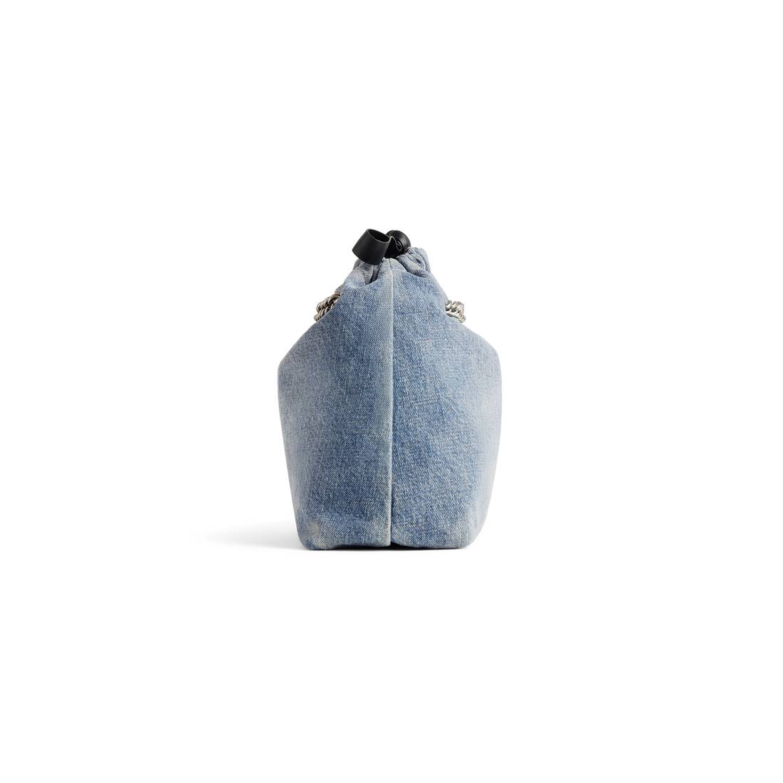 Women's Crush Small Tote Bag Denim in Blue | Balenciaga NL