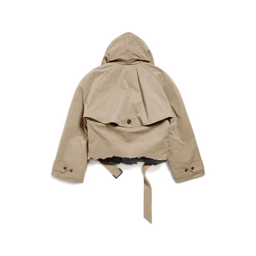 flipped hooded trench