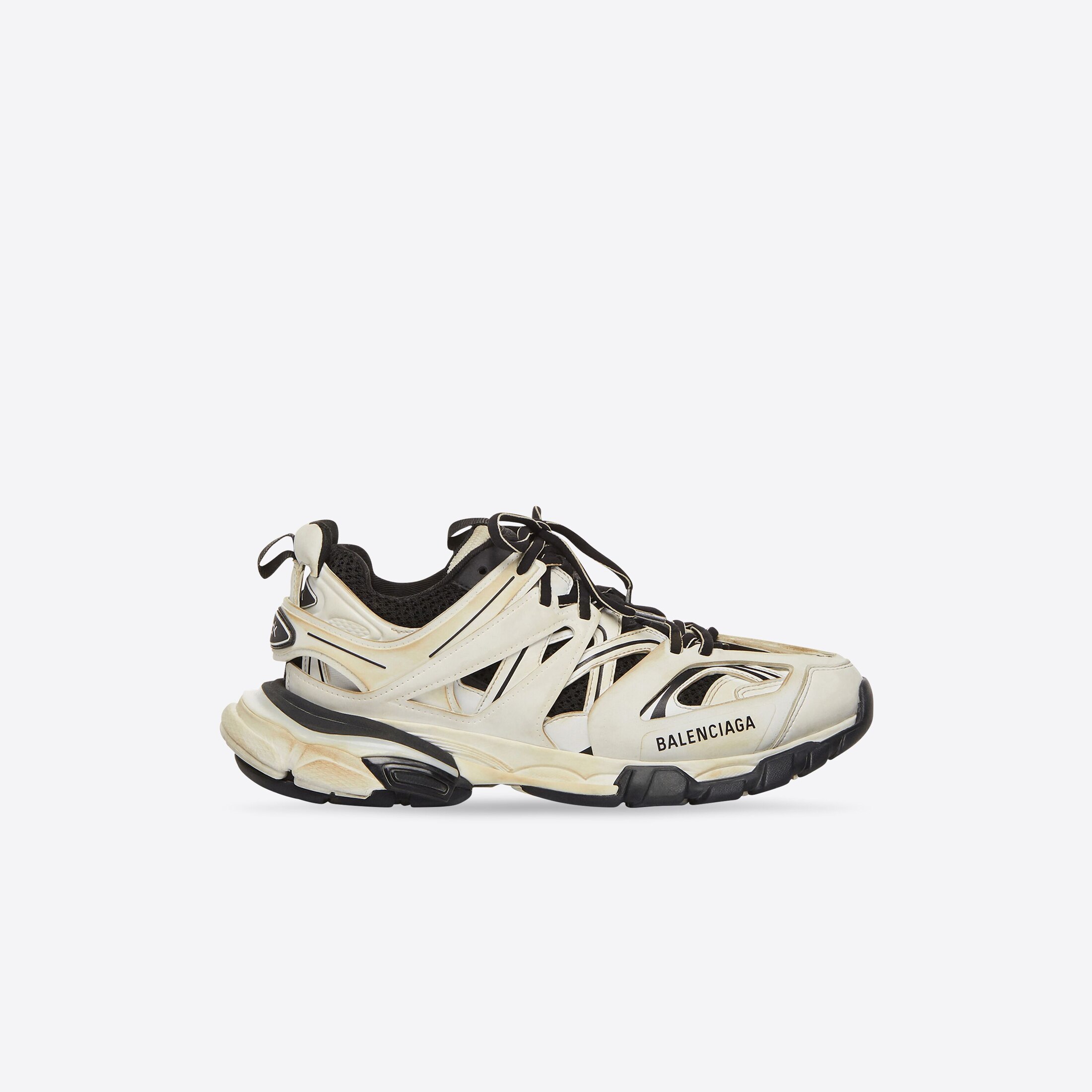 grey black and white balenciaga track