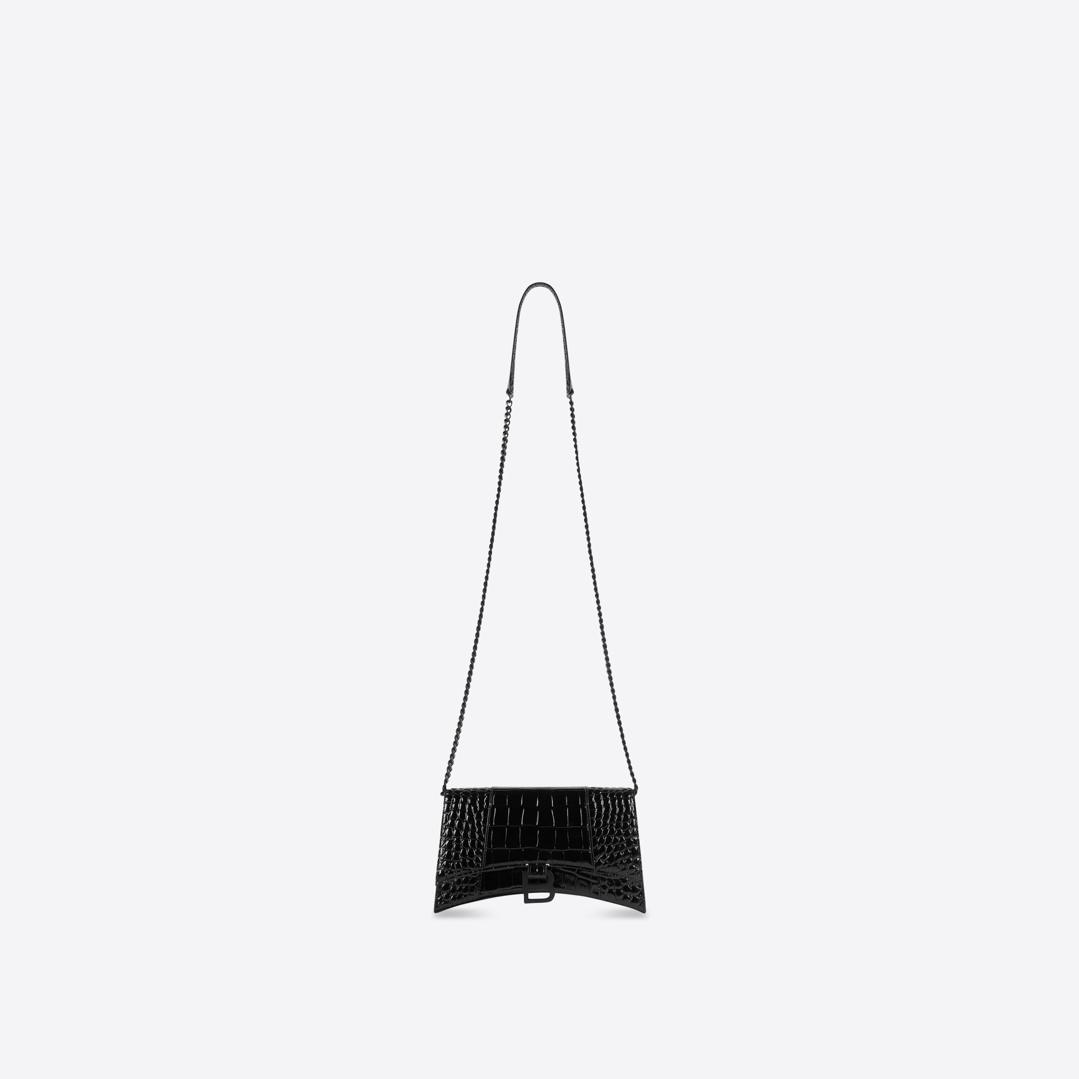 Women's Hourglass Chain Bag in Black | Balenciaga US