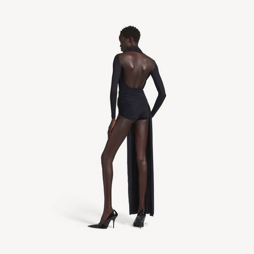 vestido m&aacute;xi drapeado