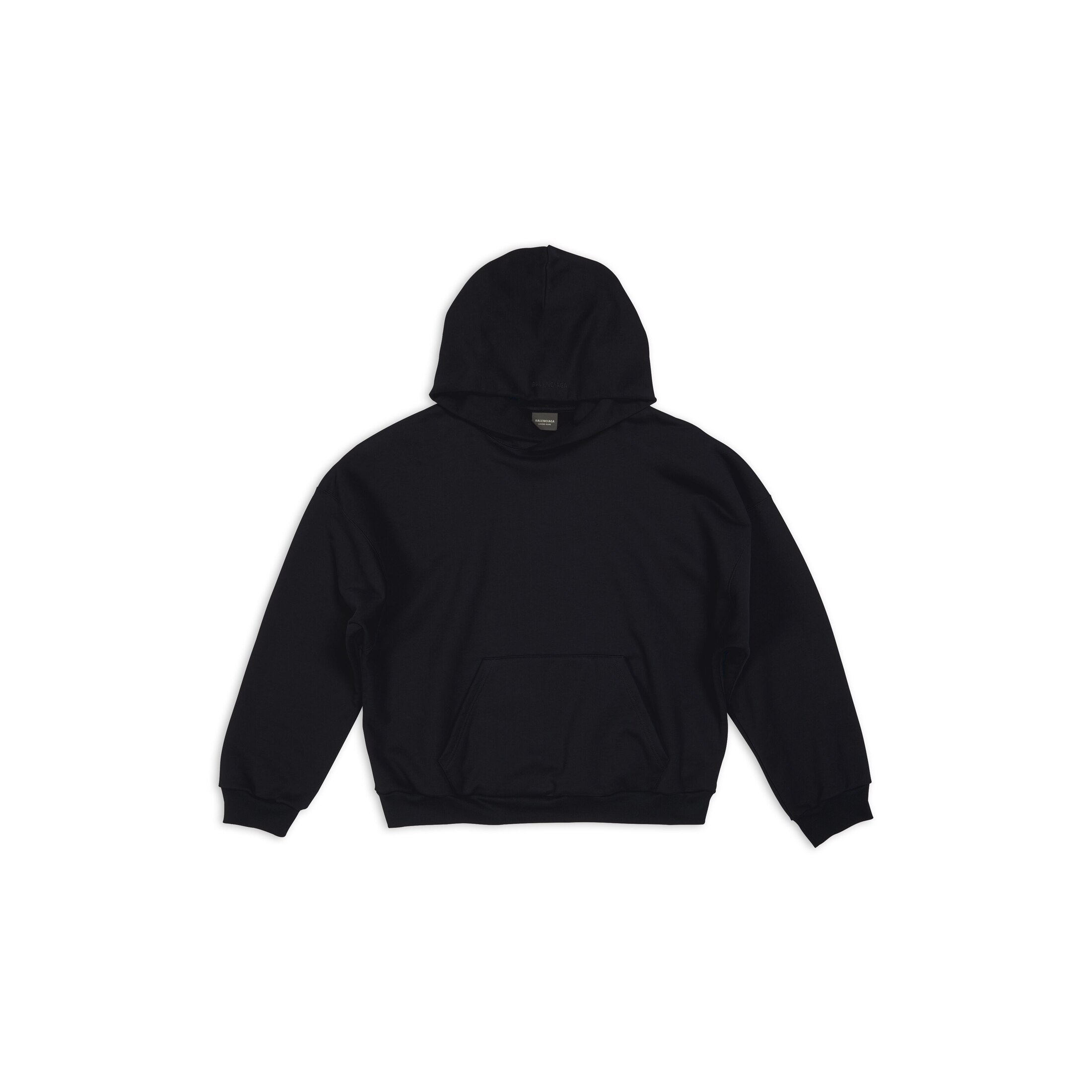 Balenciaga Hoodie Medium Fit - Black - Man - L - Cotton