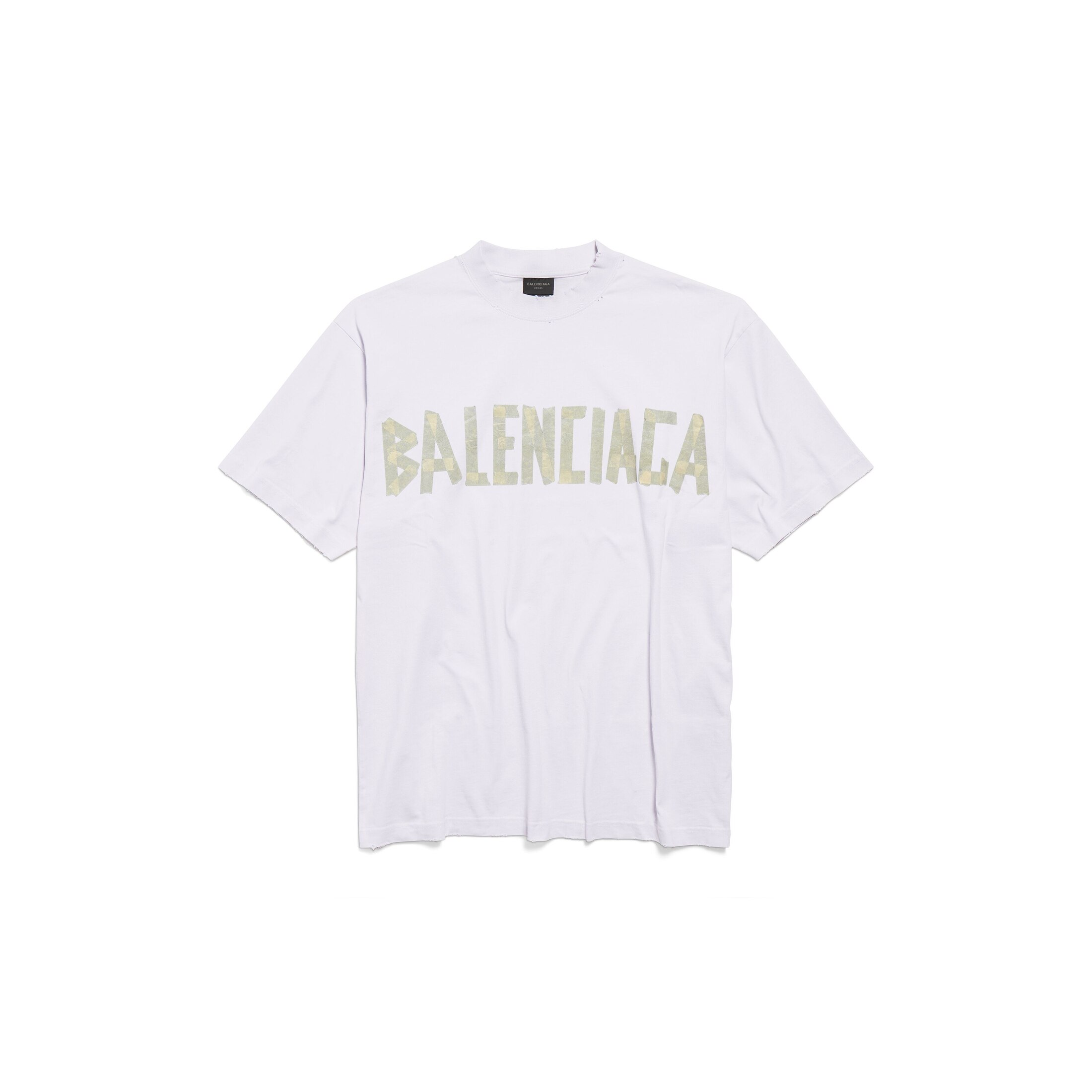Balenciaga Tape Type T-Shirt Medium Fit - White - Men's - - Cotton