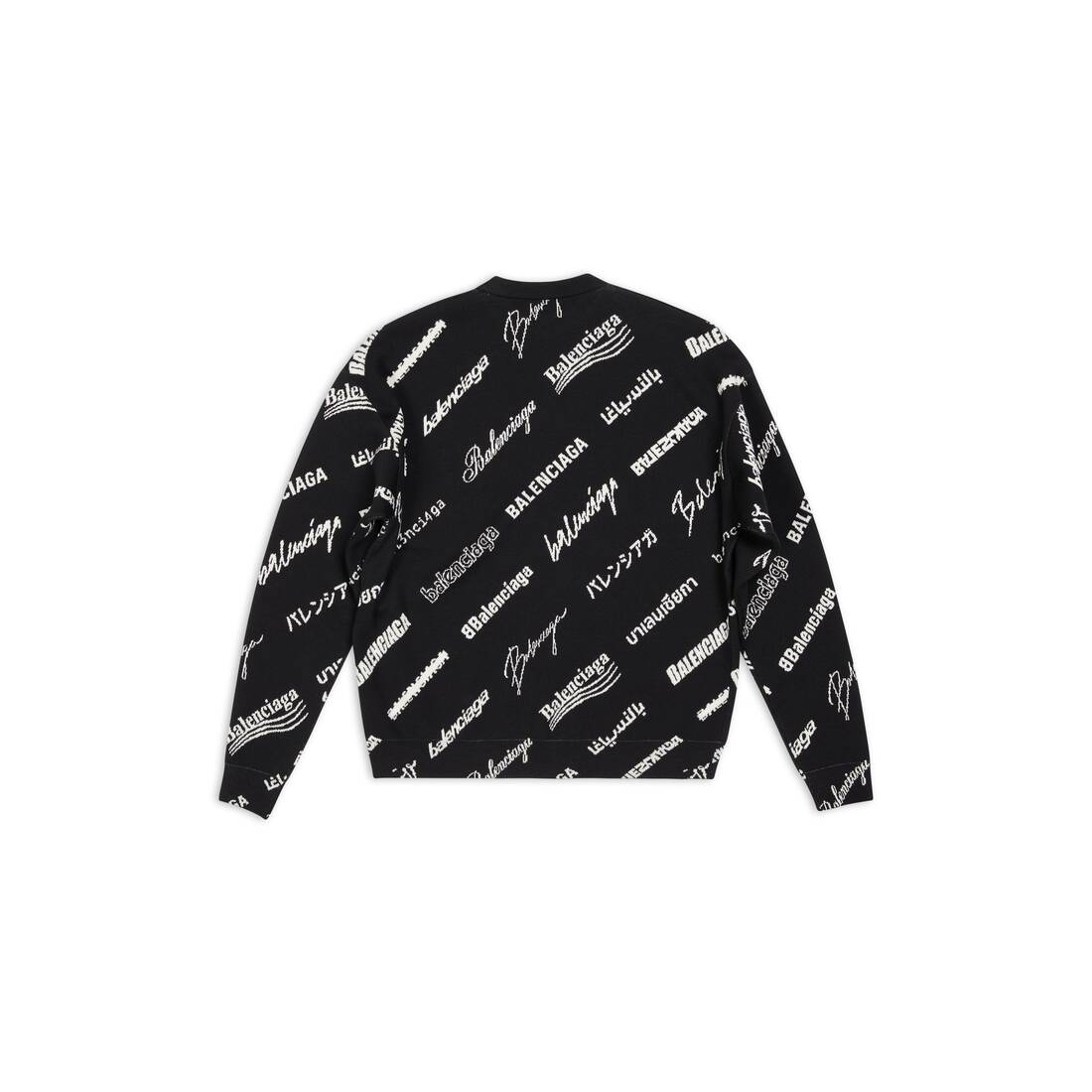 ブラック の メンズ Logomania All Over 長袖セーター