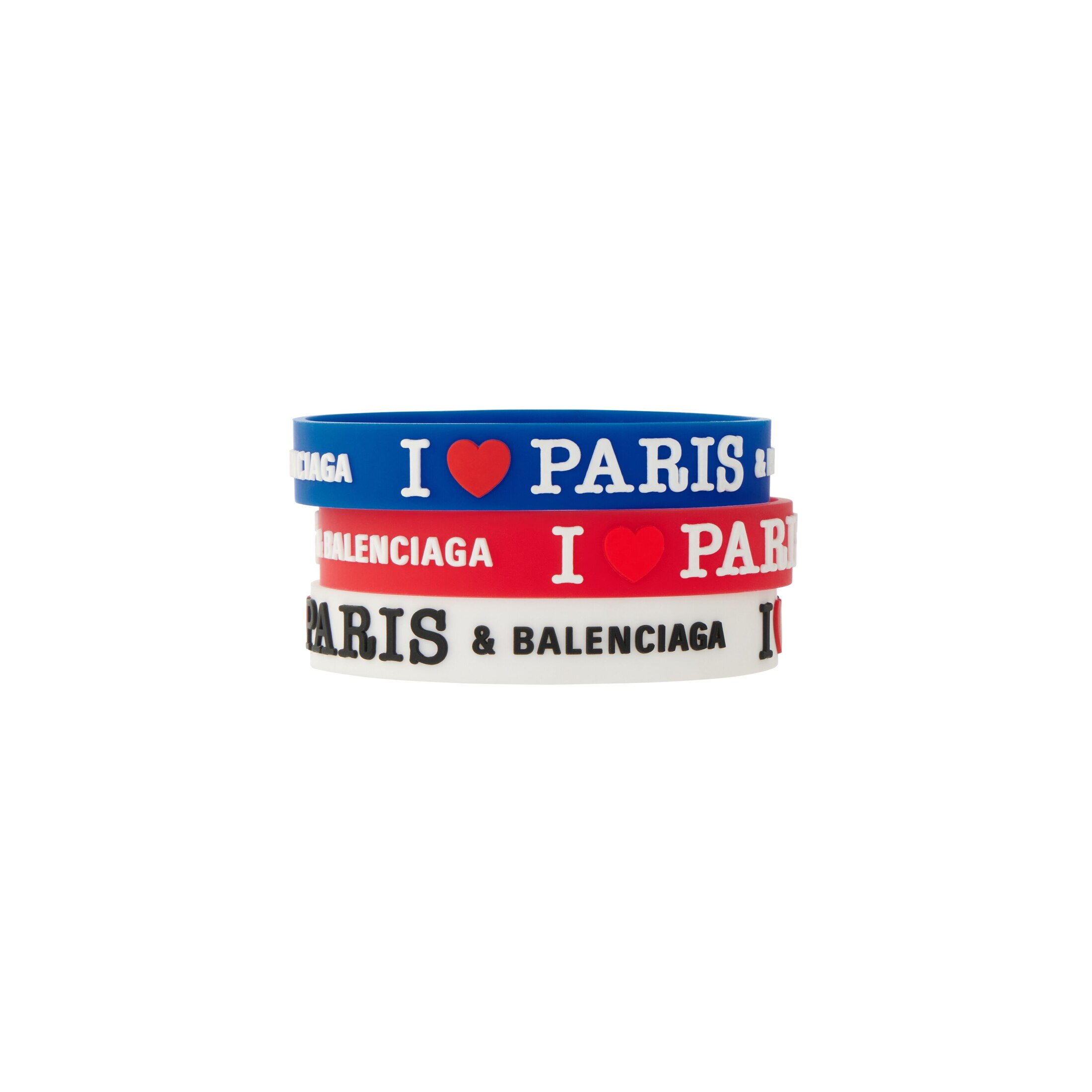 Balenciaga Paris Souvenir Champion Bracelet Set - Blue - Unisex - Silicone
