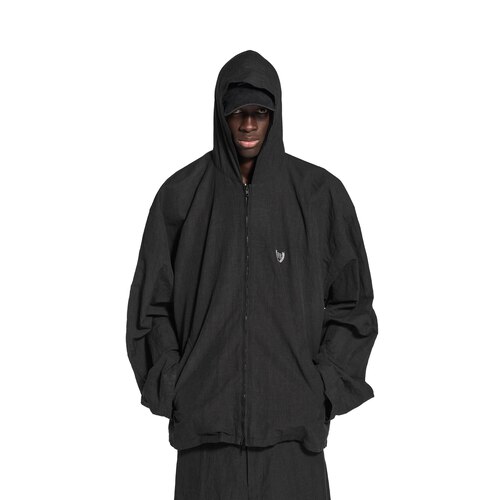 hooded zip-up jacket