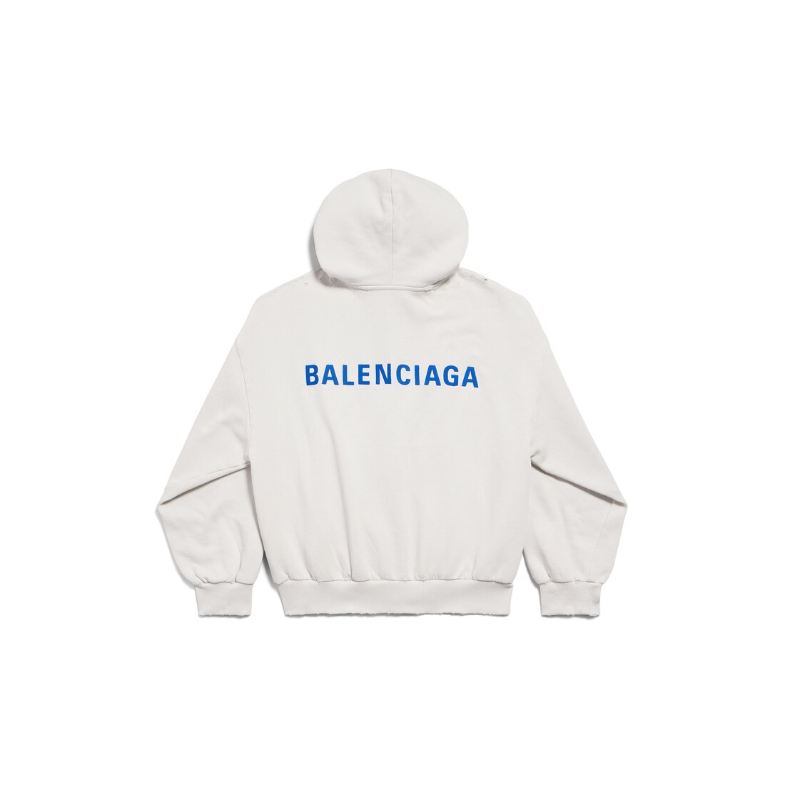 激安通販サイト Back Balenciaga Zip-up White Dirty in Fit Regular Hoodie トップス