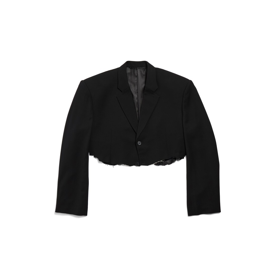 Women's Cut Off Single Breasted Jacket in Black | Balenciaga US
