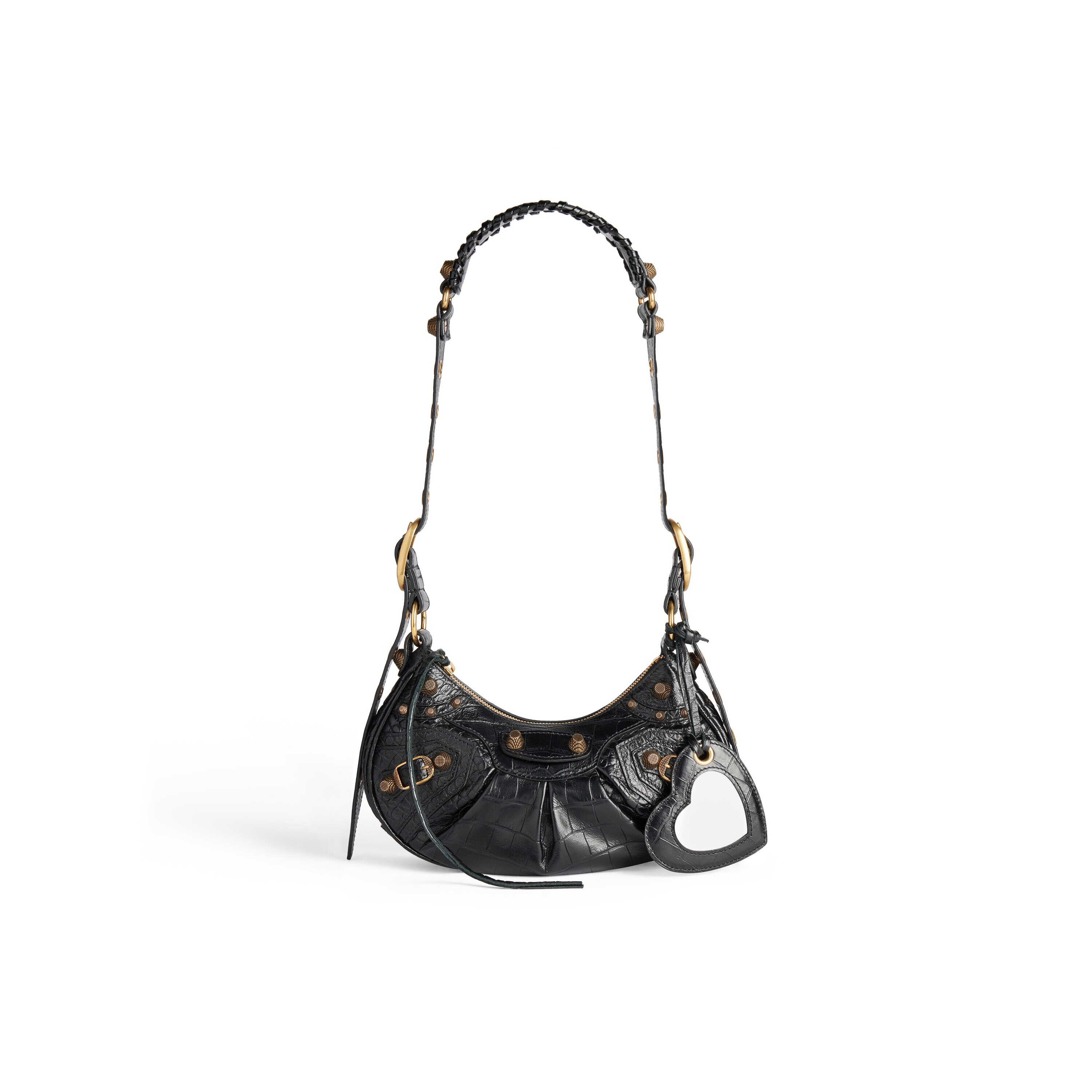 Dior Saddle Bag Calfskin Mini Black in Embossed Calfskin with Aged  Gold-tone - US