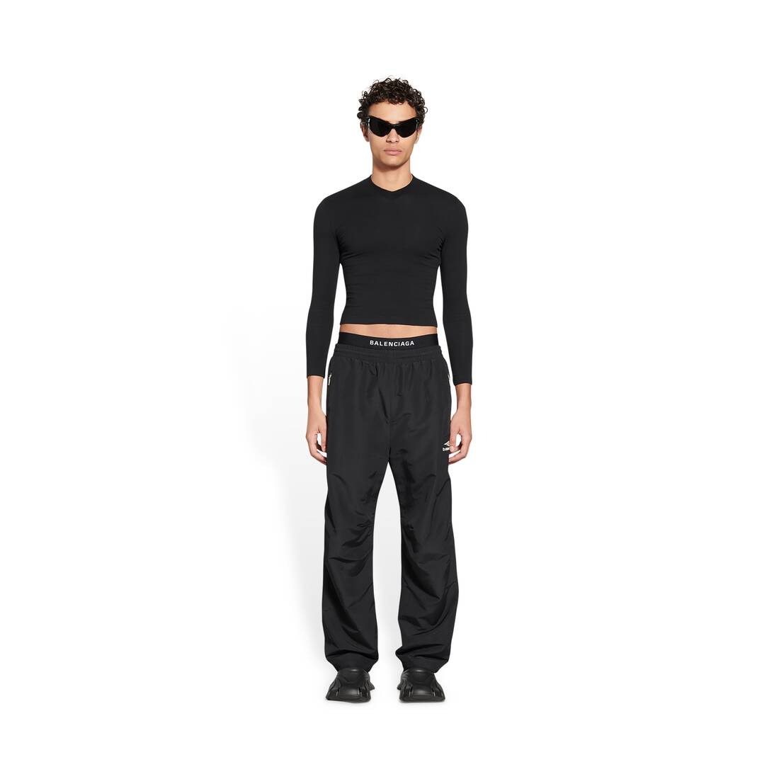 Men's 3b Sports Icon Small Fit Tracksuit Pants in Black