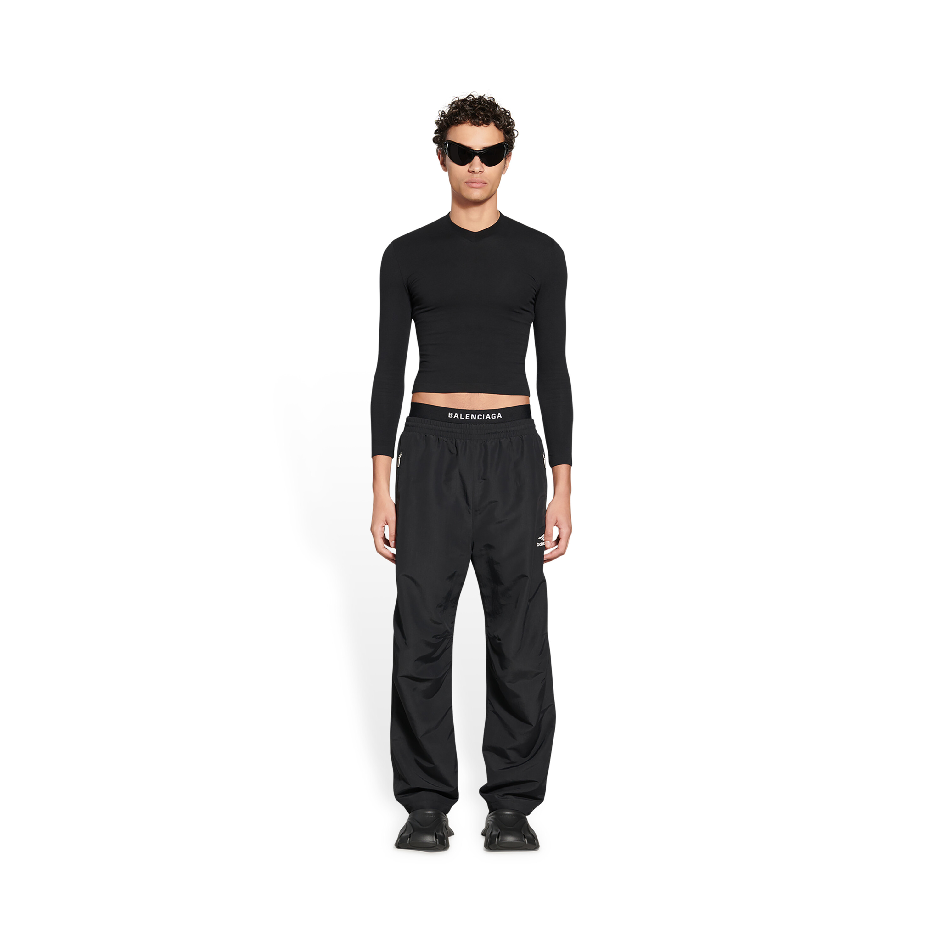 Men's 3b Sports Icon Small Fit Tracksuit Pants in Black 