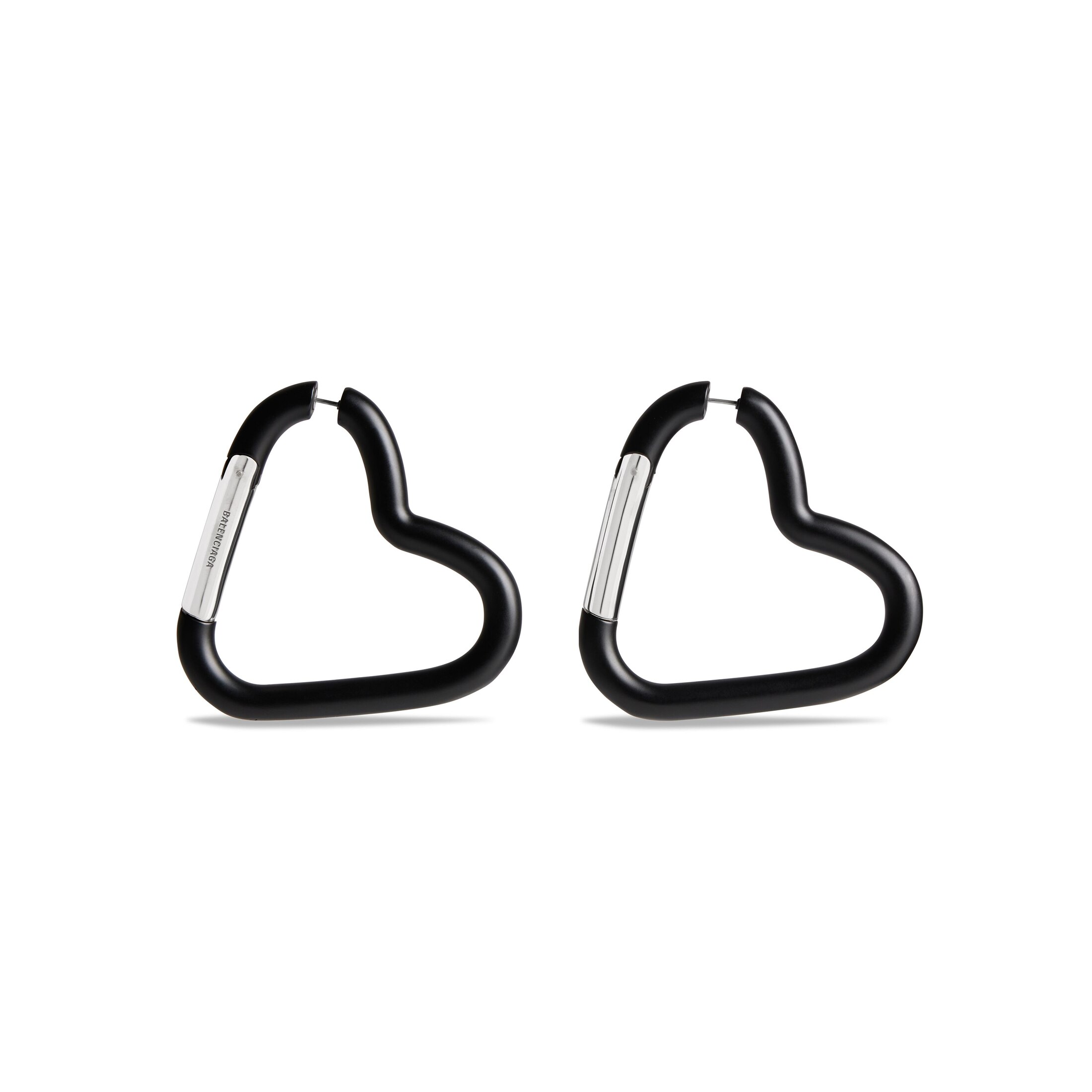 Balenciaga Love Clip Earrings - Black - Women's - Aluminum, Brass