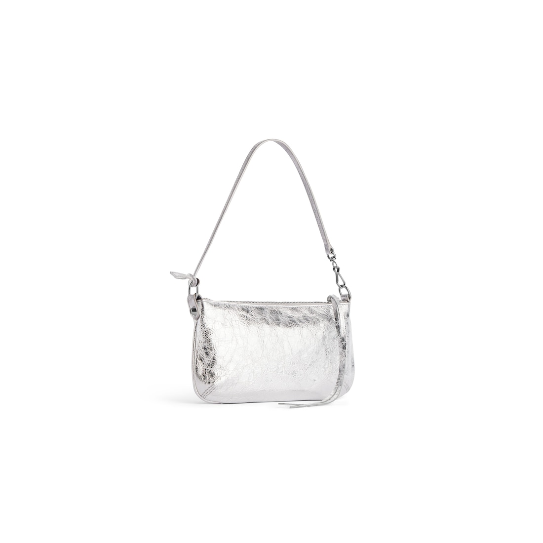 【ILLIGO】23SS SIGNATURE BAG SILVER Balenciaga Le City Medium Silver Leather Shoulder Bag New