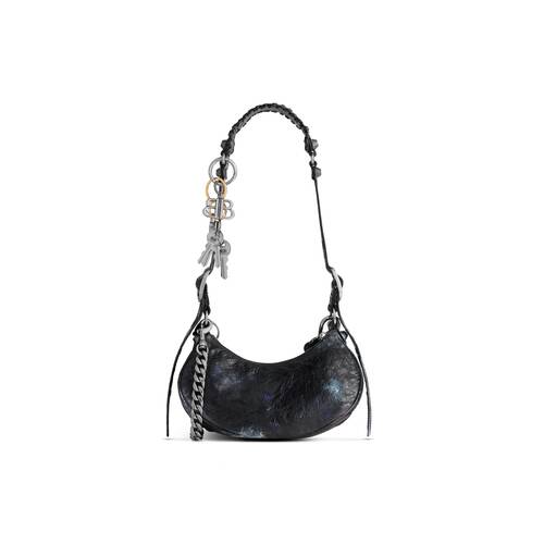 le cagole xs shoulder bag used effect with charms 