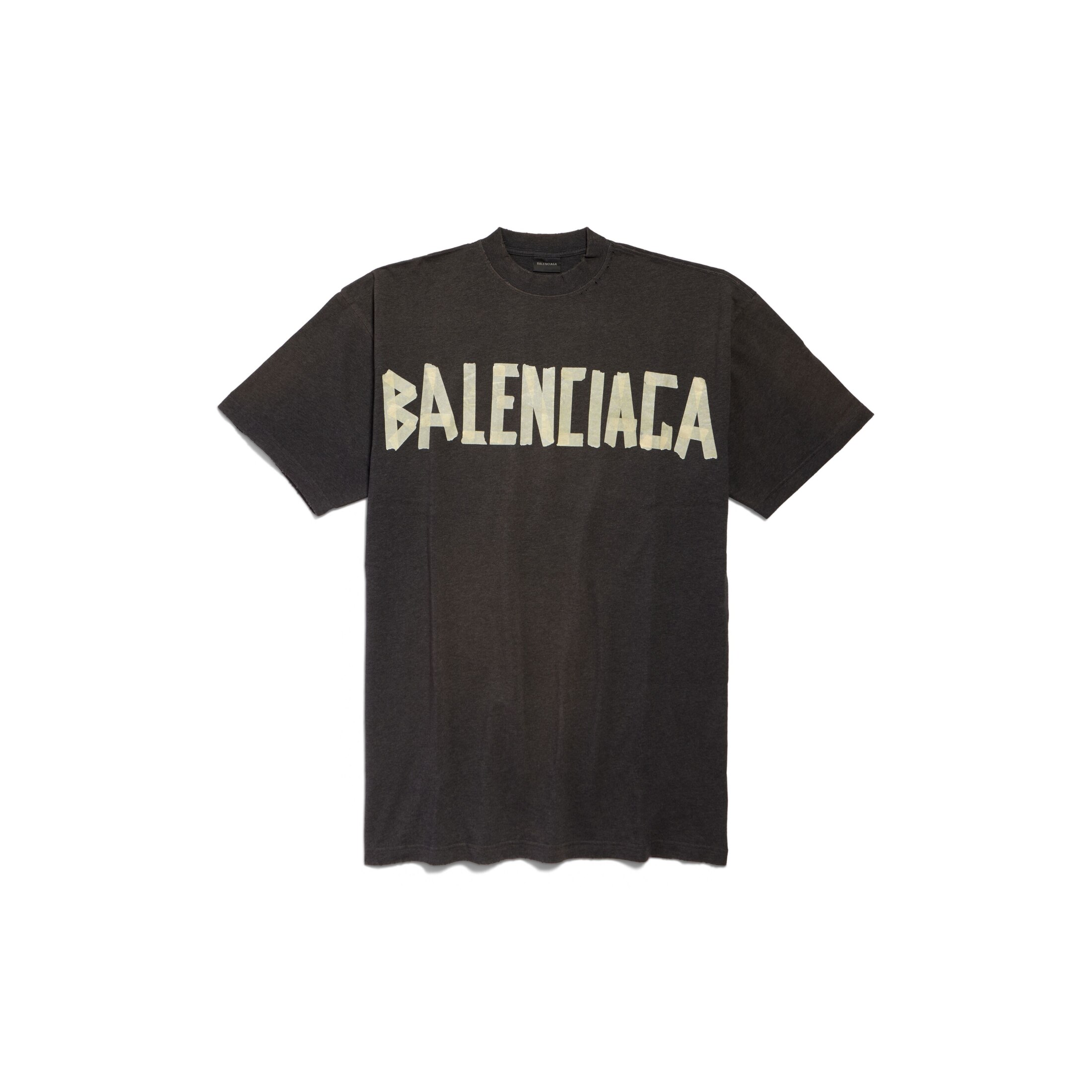 Balenciaga Tape Type T-Shirt Dress - Grey & Silver - Woman - 4 - Cotton