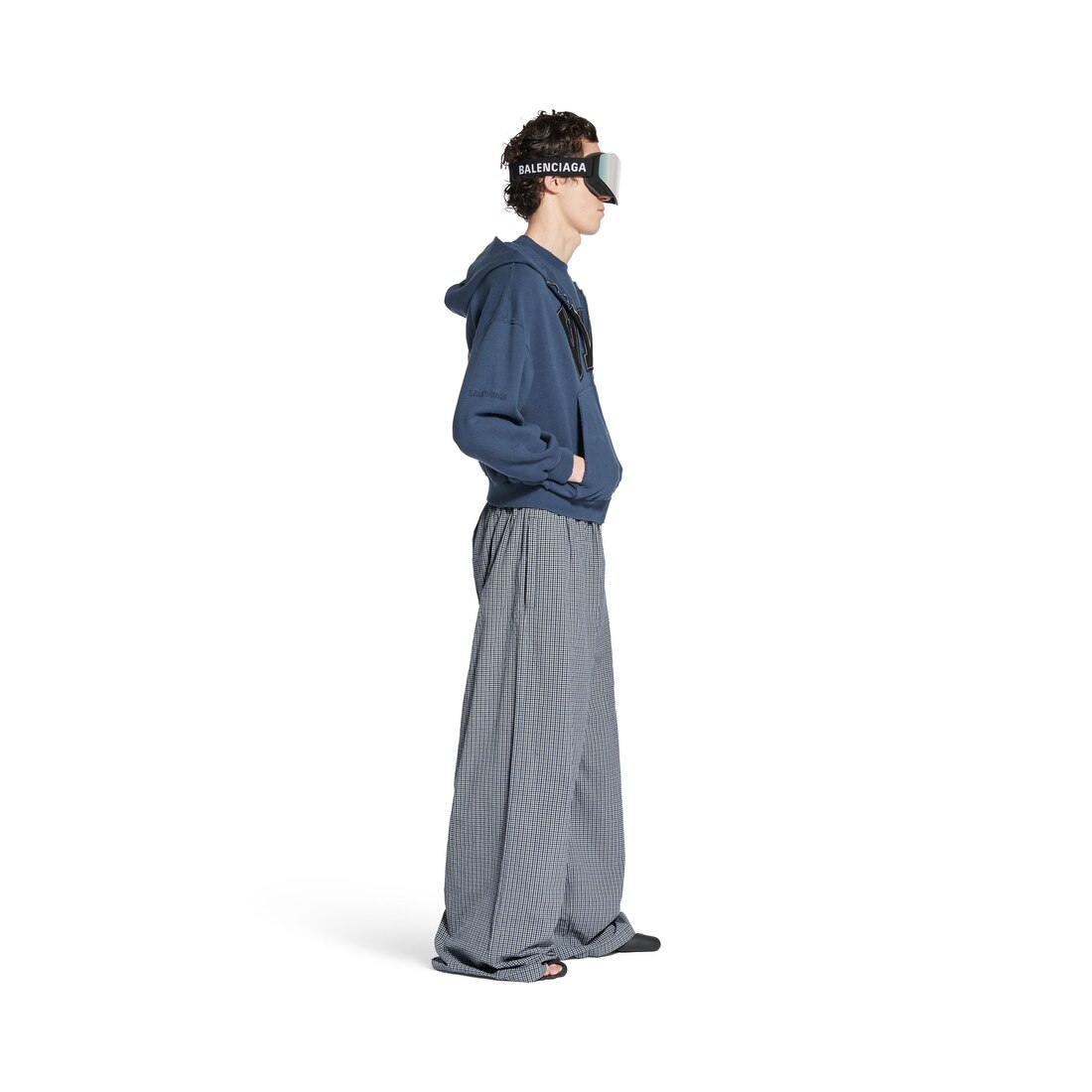 Men's Tracksuit Pants in Blue/beige
