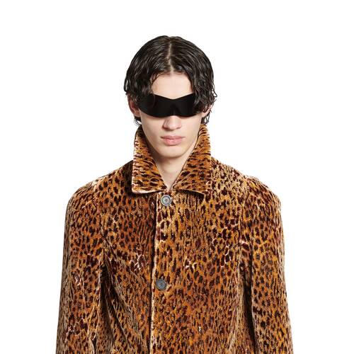 leopard shrunk coat