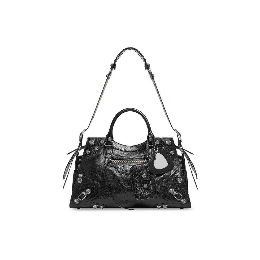 Editor smør Manhattan Women's Neo Cagole City Handbag With Rhinestones in Black | Balenciaga US