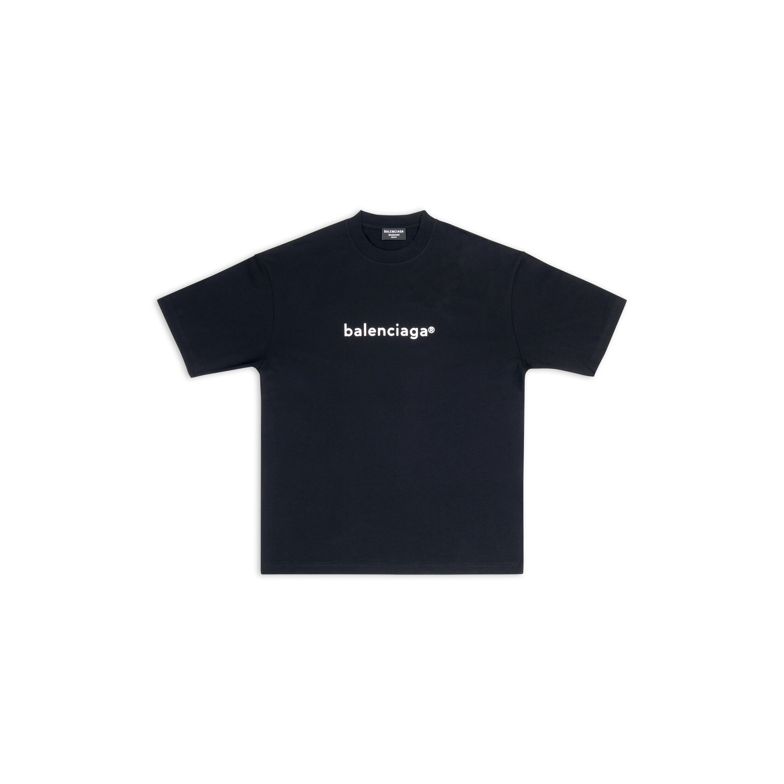 Men's New Copyright Medium Fit T-shirt in Black | Balenciaga US