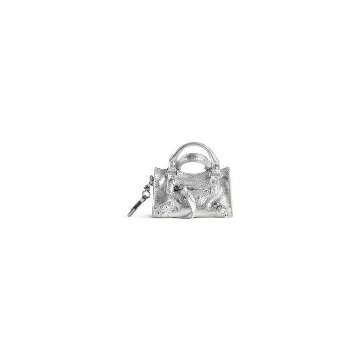 le city micro bag charm metallized